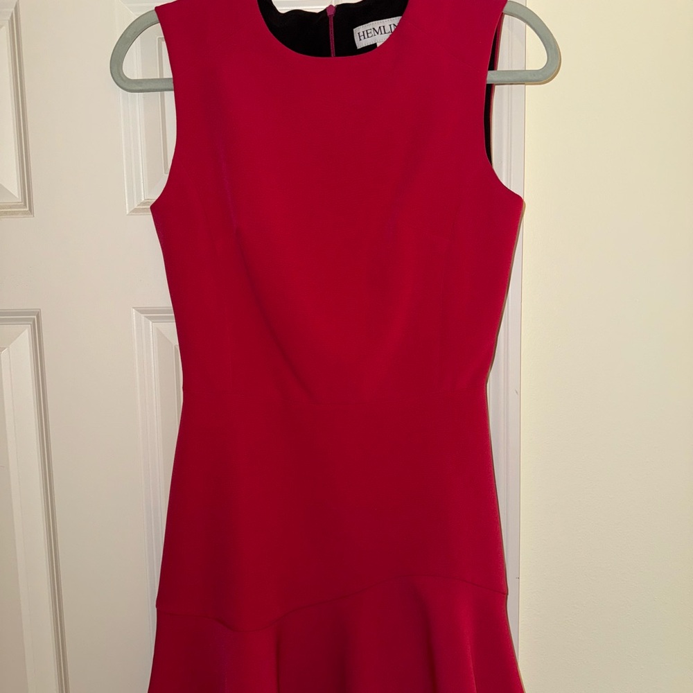 Berry Red Hemline mini dress